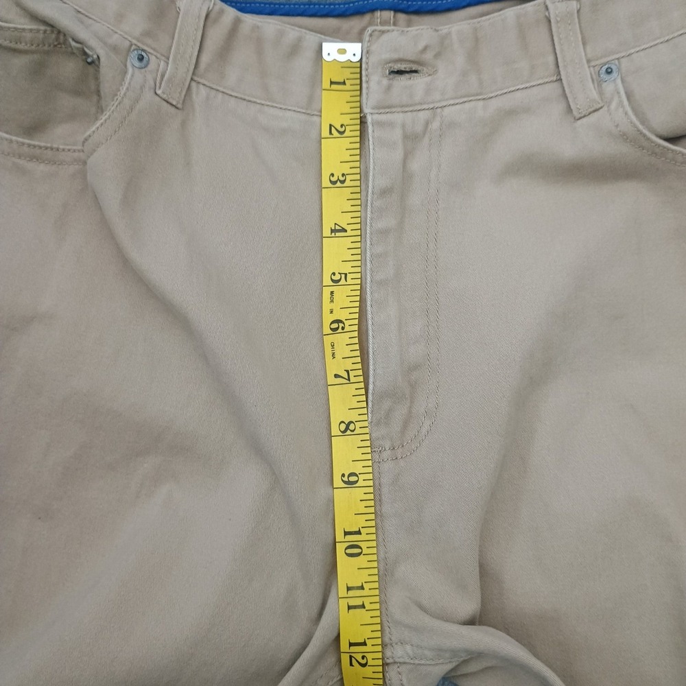 Iron Co Khaki Chino Pants Mens 40x28 Tan Stretch Casual Workwear - Picture 7 of 9